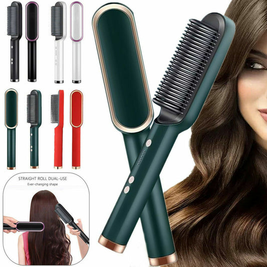 Hair Straightener Brush Set Comb Hair