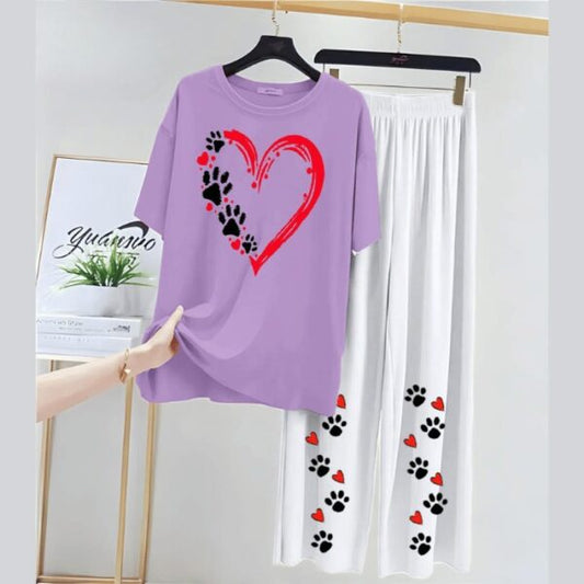 Women Printed Night Wear With Bamboo Pajama