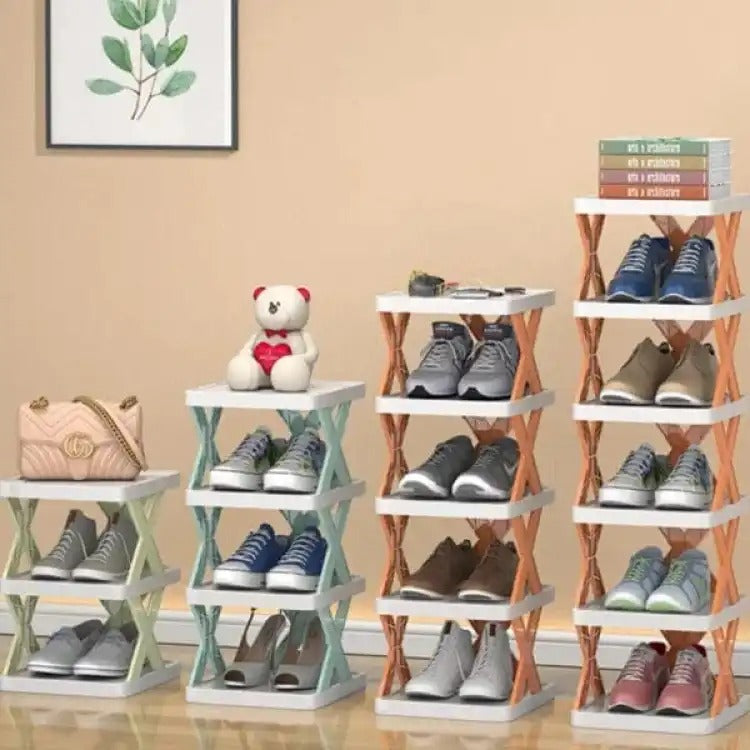 5Layers Stackable Vertical Space Saving Shoe Storage Rack